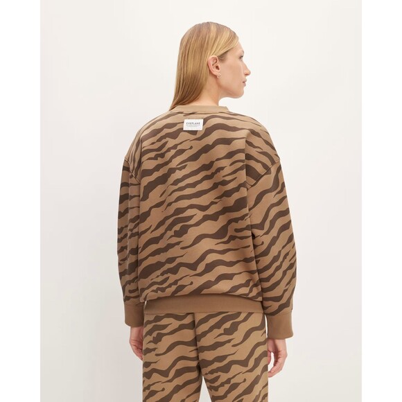 Everlane Eco-Friendly Luxe Sweater | Alpaca Wool Tiger Stripe Knit | Size M - Picture 4 of 6